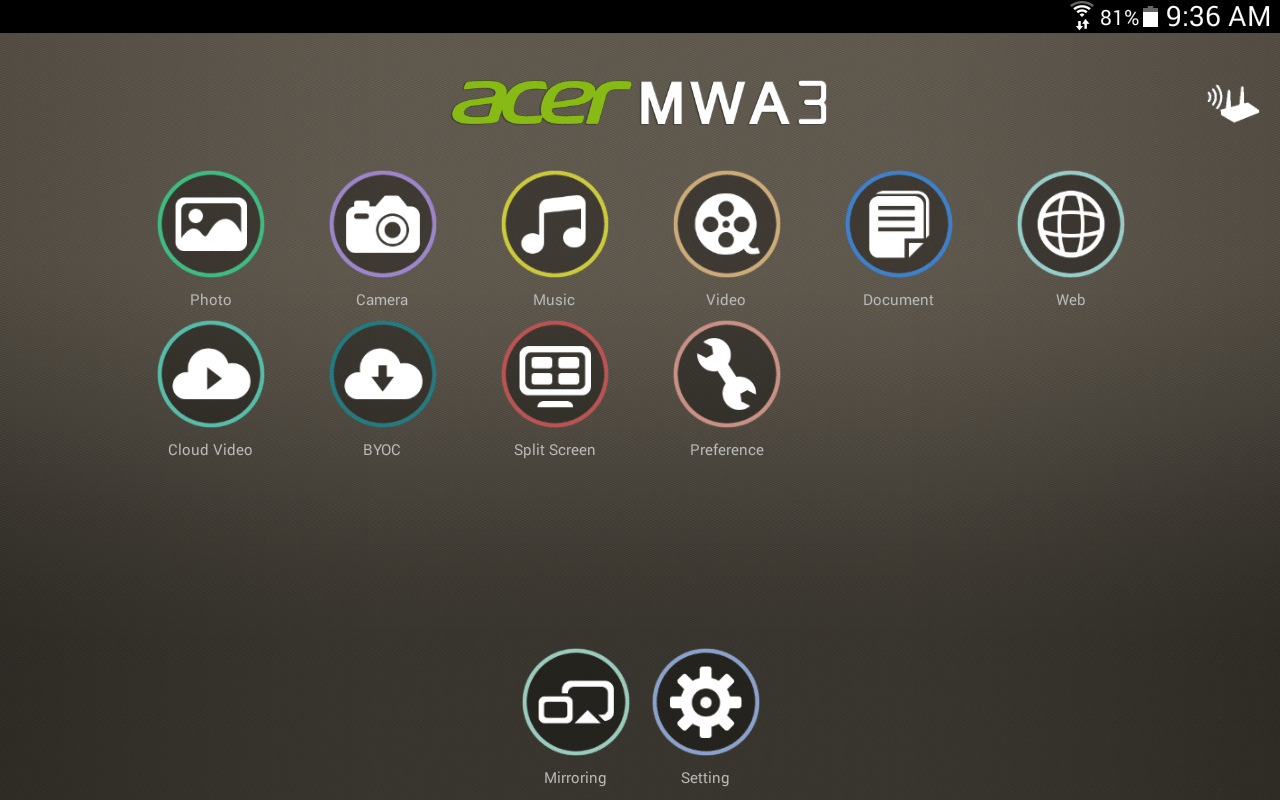 Acer H7550ST Android Interface - Connected Magazine