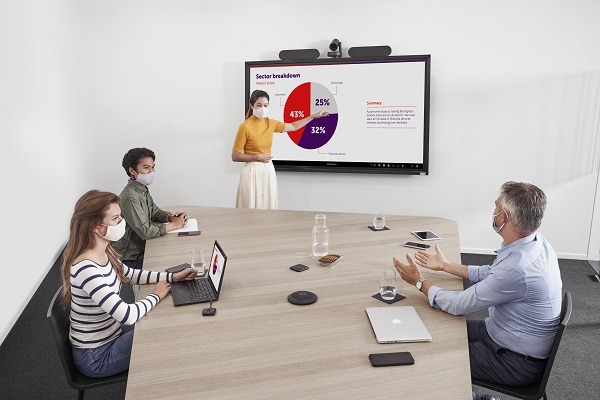 The Barco ClickShare Conferencing solution is the ideal product for the post-COVID hybrid working environment.